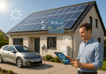 Photovoltaikanlage mit Smart Meter und Wallbox – Darstellung dynamischer Strompreise im Einsatz