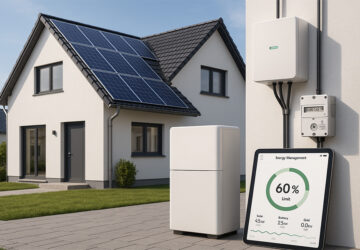 -Anlage mit Steuerbox und Smart Meter – technische Umsetzung des Solarspitzengesetzes 2025